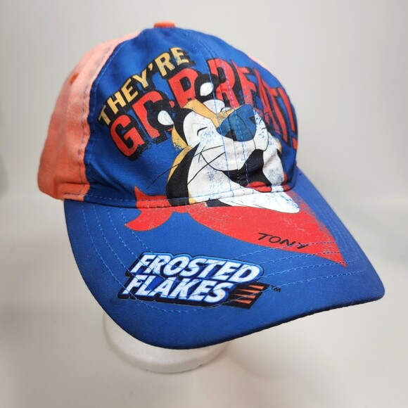 Kellogg's Frosted Flakes Hat Cap Distressed Look Adult One Size Tony Tiger - Picture 10 of 11